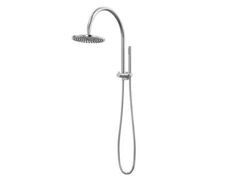 Showers ParTaps Lugano Wall Shower Divertor - High Rise - Gooseneck Colour: Brushed Chrome Place & Palette