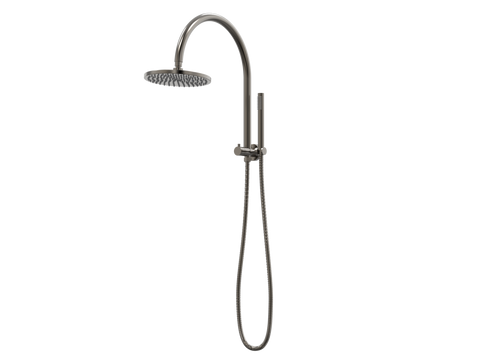 Showers ParTaps Lugano Wall Shower Divertor - High Rise - Gooseneck Colour: Brushed Gunmetal Place & Palette