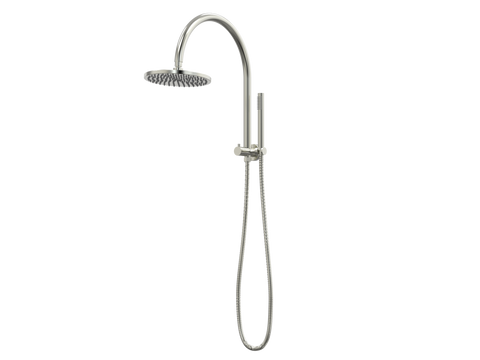 Showers ParTaps Lugano Wall Shower Divertor - High Rise - Gooseneck Colour: Brushed Nickel Place & Palette