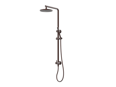 Showers ParTaps Lugano Wall Shower Divertor - On Rail - 90 Degree Colour: Antique Copper Fitting: Bottom Connection Place & Palette