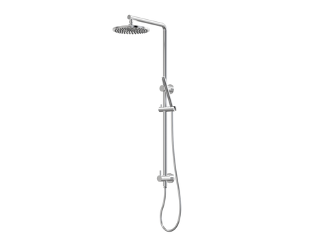 Showers ParTaps Lugano Wall Shower Divertor - On Rail - 90 Degree Colour: Brushed Chrome Fitting: Bottom Connection Place & Palette