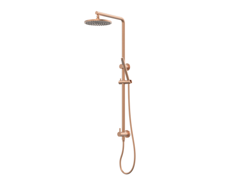 Showers ParTaps Lugano Wall Shower Divertor - On Rail - 90 Degree Colour: Brushed Copper Fitting: Bottom Connection Place & Palette