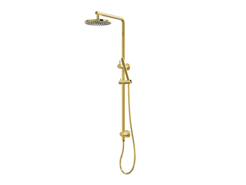 Showers ParTaps Lugano Wall Shower Divertor - On Rail - 90 Degree Colour: Gold Fitting: Top Connection Place & Palette