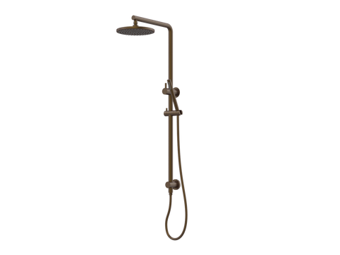 Showers ParTaps Lugano Wall Shower Divertor - On Rail - 90 Degree Colour: Native Brass Fitting: Top Connection Place & Palette