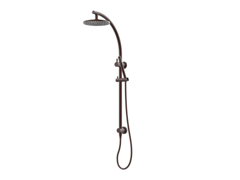 Showers ParTaps Lugano Wall Shower Divertor - On Rail - Arc Colour: Antique Copper Fitting: Top Connection Place & Palette