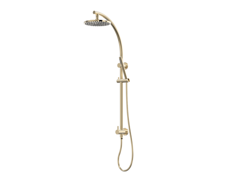 Showers ParTaps Lugano Wall Shower Divertor - On Rail - Arc Colour: Brass Gold Fitting: Bottom Connection Place & Palette