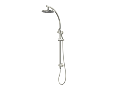 Showers ParTaps Lugano Wall Shower Divertor - On Rail - Arc Colour: Brushed Nickel Fitting: Top Connection Place & Palette