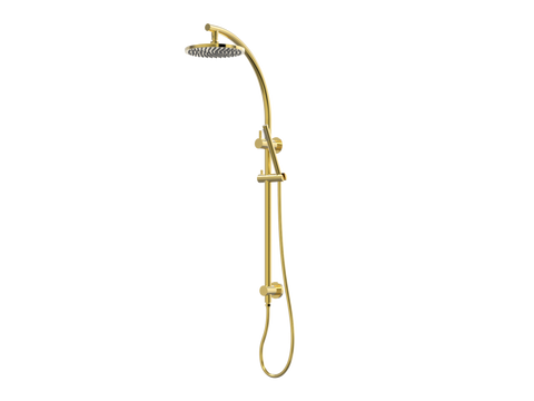 Showers ParTaps Lugano Wall Shower Divertor - On Rail - Arc Colour: Gold Fitting: Top Connection Place & Palette