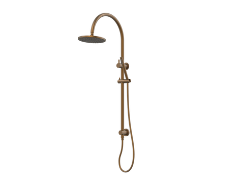 Showers ParTaps Lugano Wall Shower Divertor - On Rail - Gooseneck Colour: Burnished Fitting: Top Connection Place & Palette