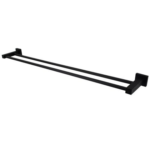 Lux Towel Rail-Accessories-Modern National-Electroplated 
Matt Black-Double-750mm-place-and-palette