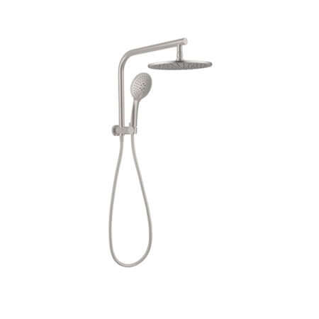 Showers Nero Mecca 2 In 1 Twin Shower Colour: Brushed Nickel Place & Palette