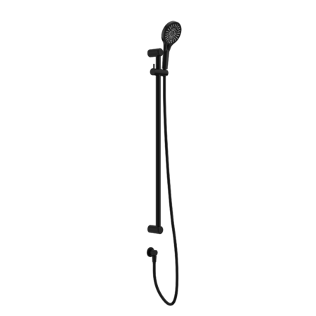 Showers Nero Mecca Care 25mm Grab Rail And Adjustable Shower Rail Set Colour: Matte Black Place & Palette