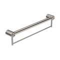 Accessories Nero Mecca Care 32mm Grab Rail With Towel Holder Colour: Brushed Nickel Size: 900mm Place & Palette