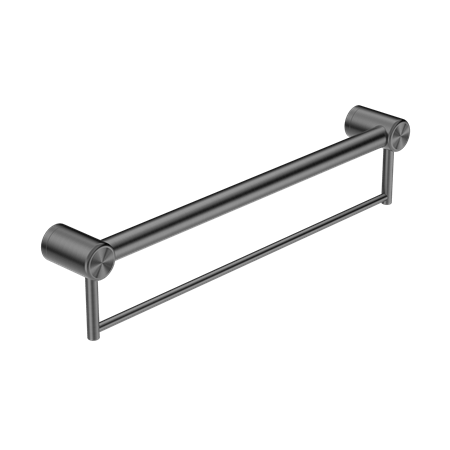 Mecca Care 32mm Grab Rail With Towel Holder-Accessories-Nero-Gun Metal-900mm-place-and-palette