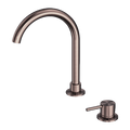 Tapware Nero Mecca Hob Basin Mixer Round Swivel Spout Colour: Brushed Bronze Place & Palette