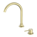 Tapware Nero Mecca Hob Basin Mixer Round Swivel Spout Colour: Brushed Gold Place & Palette