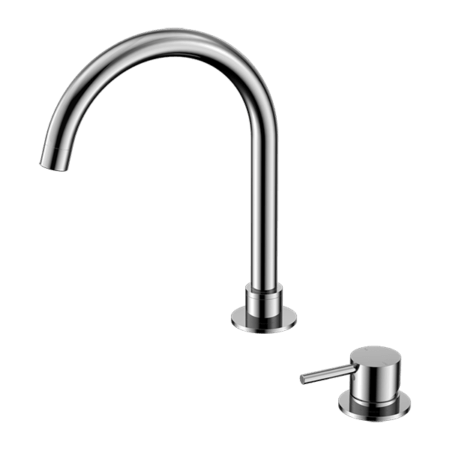 Tapware Nero Mecca Hob Basin Mixer Round Swivel Spout Colour: Chrome Place & Palette