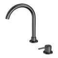 Tapware Nero Mecca Hob Basin Mixer Round Swivel Spout Colour: Gun Metal Place & Palette