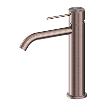 Tapware Nero Mecca Mid Tall Basin Mixer Colour: Brushed Bronze Place & Palette