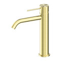 Tapware Nero Mecca Mid Tall Basin Mixer Colour: Brushed Gold Place & Palette