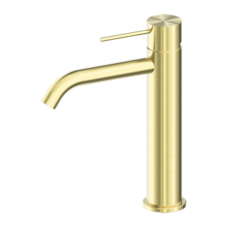 Tapware Nero Mecca Mid Tall Basin Mixer Colour: Brushed Gold Place & Palette