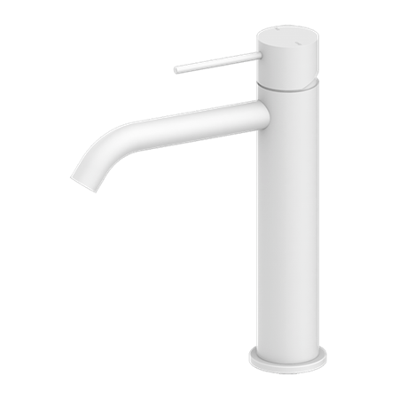 Tapware Nero Mecca Mid Tall Basin Mixer Colour: Matte White Place & Palette