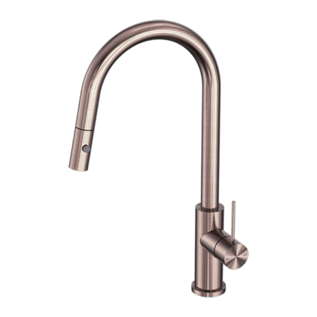 Tapware Nero Mecca Pull Out Sink Mixer With Vegie Spray Function Colour: Brushed Bronze Place & Palette