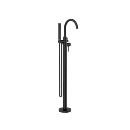 Showers Nero Mecca Round Freestanding Mixer With Hand Shower Colour: Matte Black Place & Palette