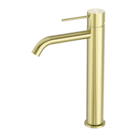 Tapware Nero Mecca Tall Basin Mixer Colour: Brushed Gold Place & Palette