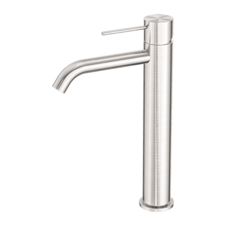 Tapware Nero Mecca Tall Basin Mixer Colour: Brushed Nickel Place & Palette