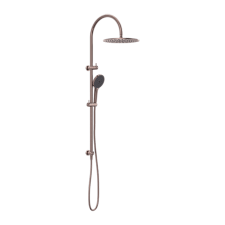 Showers Nero Mecca Twin Shower With Air Shower II Colour: Brushed Bronze Place & Palette