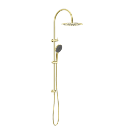 Showers Nero Mecca Twin Shower With Air Shower II Colour: Brushed Gold Place & Palette