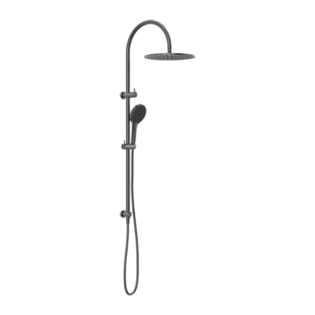 Showers Nero Mecca Twin Shower With Air Shower II Colour: Gun Metal Place & Palette