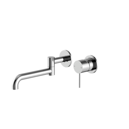 Tapware Nero Mecca Wall Basin/Bath Mixer Swivel Spout 225mm Colour: Chrome Place & Palette