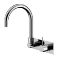 Tapware Nero Mecca Wall Basin/Bath Mixer Swivel Spout Handle Up Colour: Chrome Place & Palette