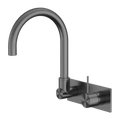 Tapware Nero Mecca Wall Basin/Bath Mixer Swivel Spout Handle Up Colour: Gun Metal Place & Palette