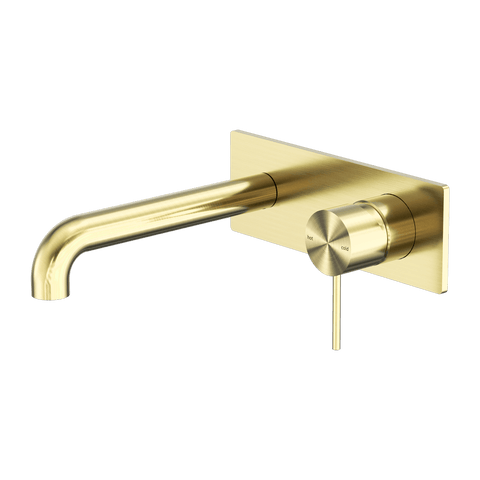 Tapware Nero Mecca Wall Basin/Bath Mixer Colour: Brushed Gold Size: 120mm Place & Palette