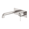 Tapware Nero Mecca Wall Basin/Bath Mixer Colour: Brushed Nickel Size: 120mm Place & Palette