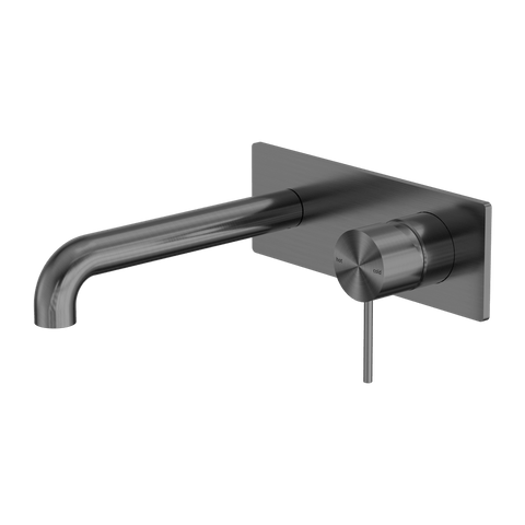 Tapware Nero Mecca Wall Basin/Bath Mixer Colour: Gun Metal Size: 120mm Place & Palette