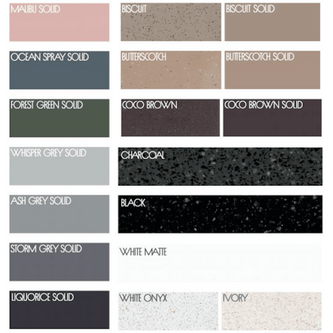 Basins Pietra Bianca Mila Basin Colour: Malibu Solid Place & Palette