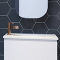 Basins Timberline Mini Rectangle Under Counter Ceramic Basin with Overflow to Side Color: White Gloss Place & Palette