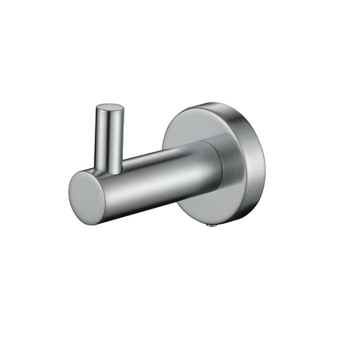 Mirage Robe Hook-Accessories-Modern National-Electroplated 
Brushed Chrome-Single-place-and-palette