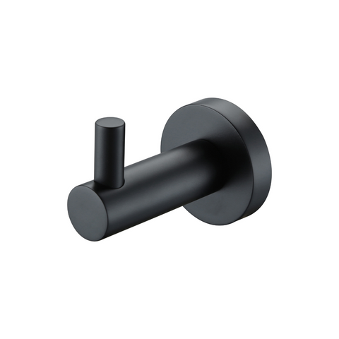 Mirage Robe Hook-Accessories-Modern National-Electroplated 
Matt Black-Single-place-and-palette