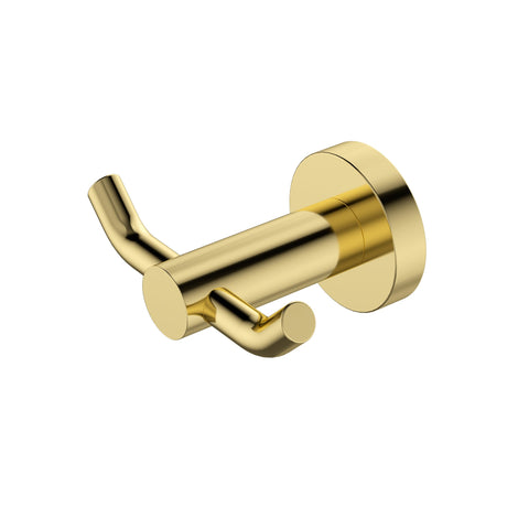 Mirage Robe Hook-Accessories-Modern National-Pvd 
Polished Brass-Double-place-and-palette