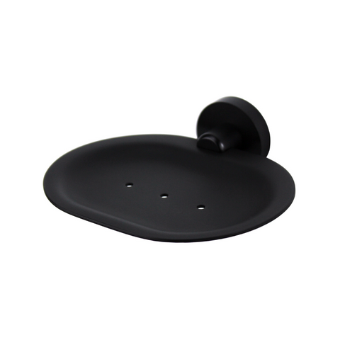 Mirage Soap Dish-Accessories-Modern National-Electroplated 
Matt Black-place-and-palette