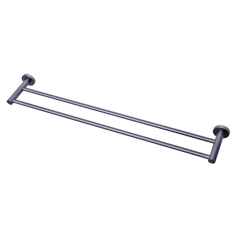 Mirage Towel Rail-Accessories-Modern National-Electroplated 
Gunmetal-Double-600mm-place-and-palette