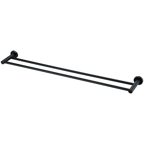 Mirage Towel Rail-Accessories-Modern National-Electroplated 
Matt Black-Double-600mm-place-and-palette