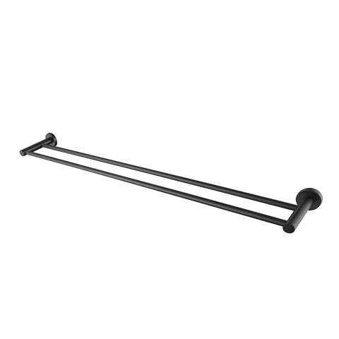 Mirage Towel Rail-Accessories-Modern National-Electroplated 
Matt Black-Double-750mm-place-and-palette