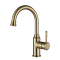 Tapware Modern National Montpellier Basin Set - High Rise Gooseneck Colour: Pvd Brushed Bronze Place & Palette