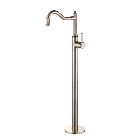 Tapware Modern National Montpellier Freestanding Bath Mixer Style: Standard Colour: Pvd Brushed Nickel Place & Palette